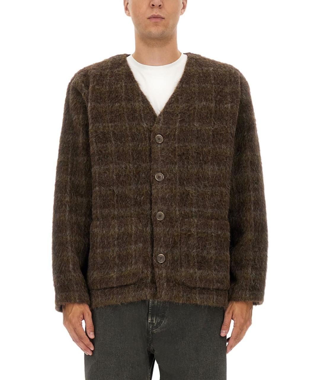 OUR LEGACY Коричневый шерстяной кардиган, фото 5