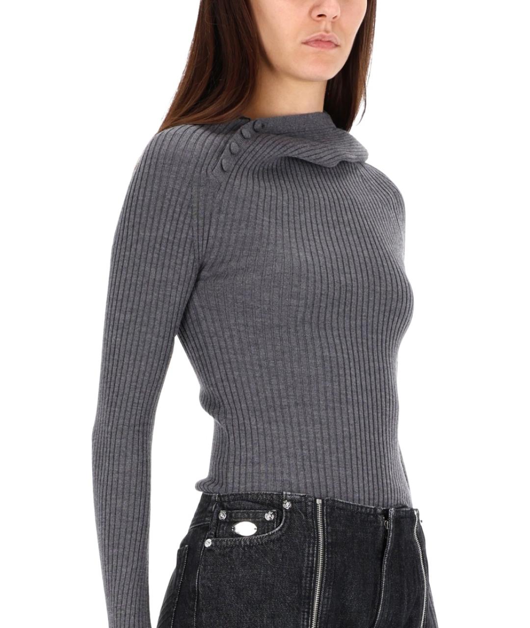 JEAN PAUL GAULTIER Серая шерстяная водолазка, фото 4