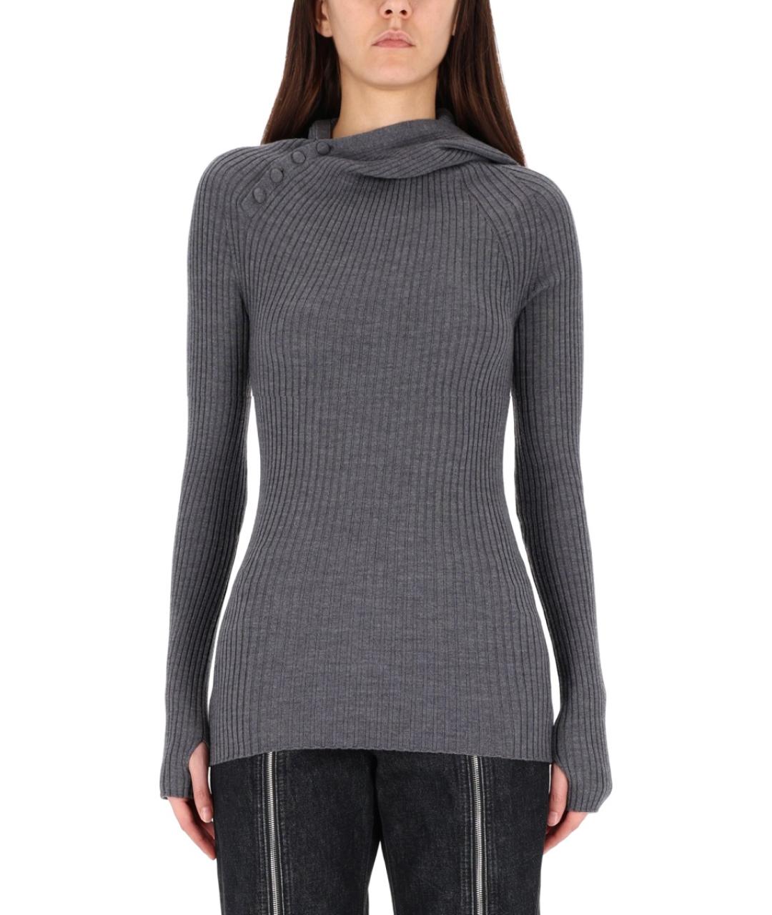 JEAN PAUL GAULTIER Серая шерстяная водолазка, фото 5