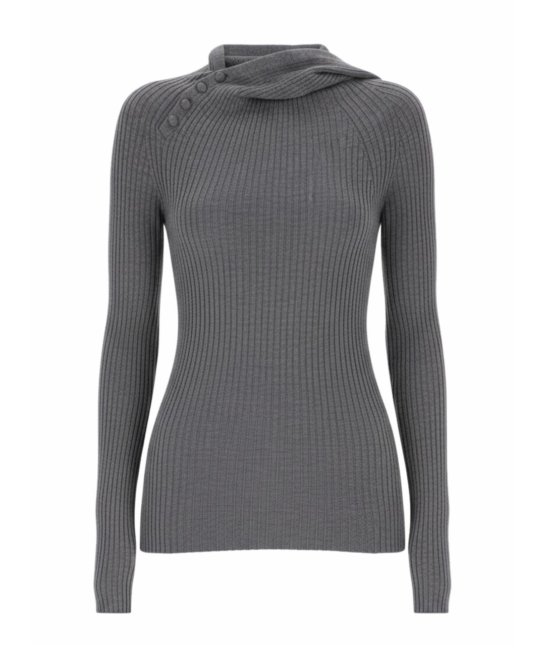 JEAN PAUL GAULTIER Серая шерстяная водолазка, фото 1