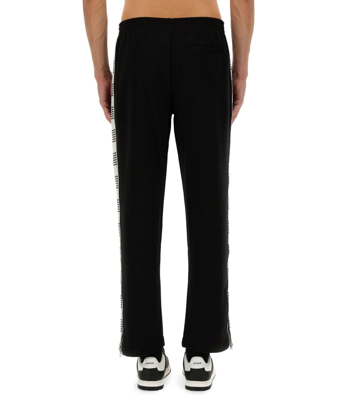 HUGO Черные хлопковые повседневные брюки, фото 3