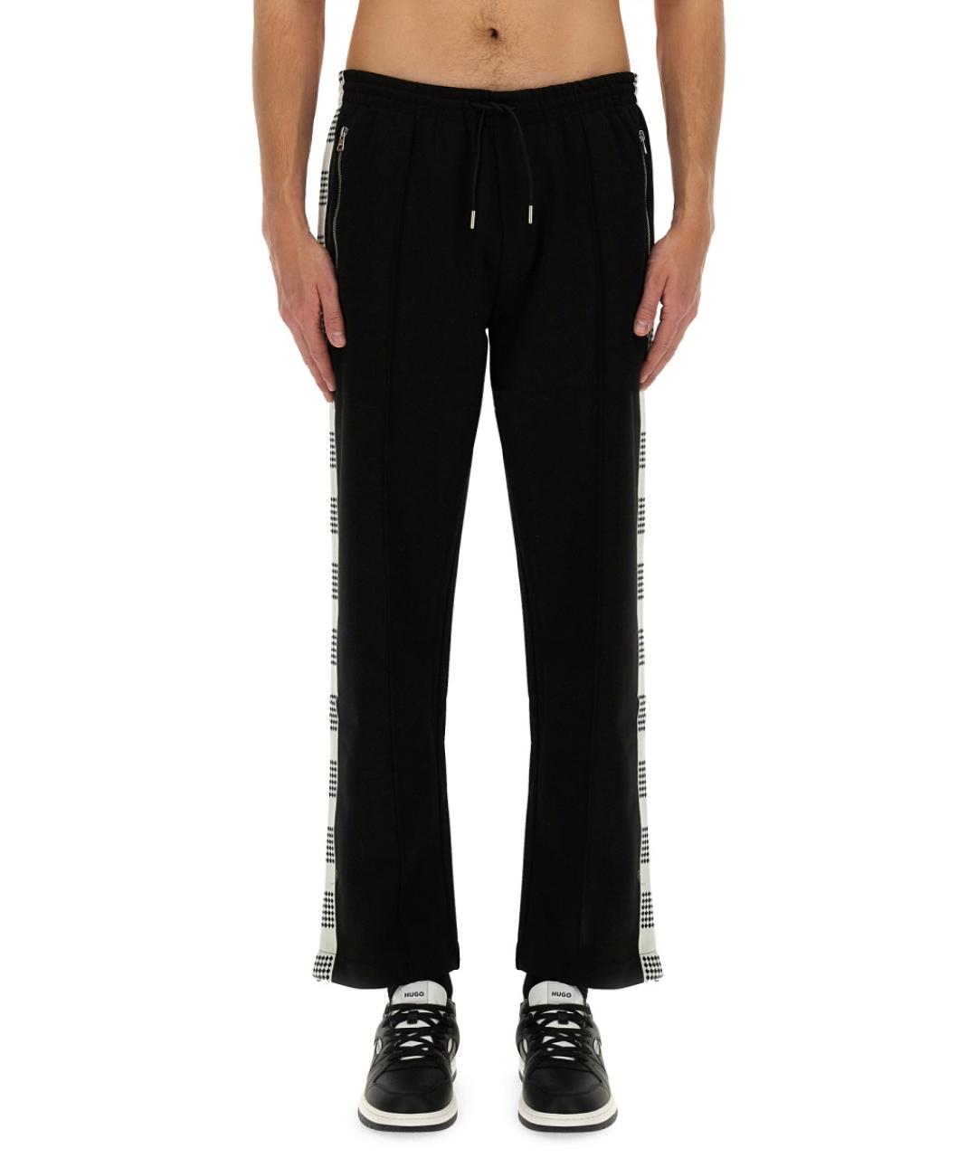 HUGO Черные хлопковые повседневные брюки, фото 5