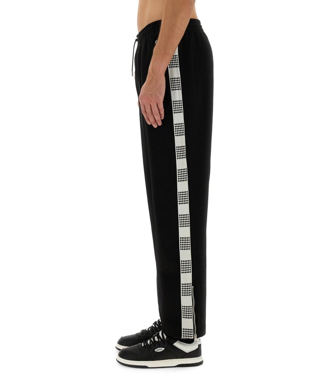HUGO Черные хлопковые повседневные брюки, фото 4