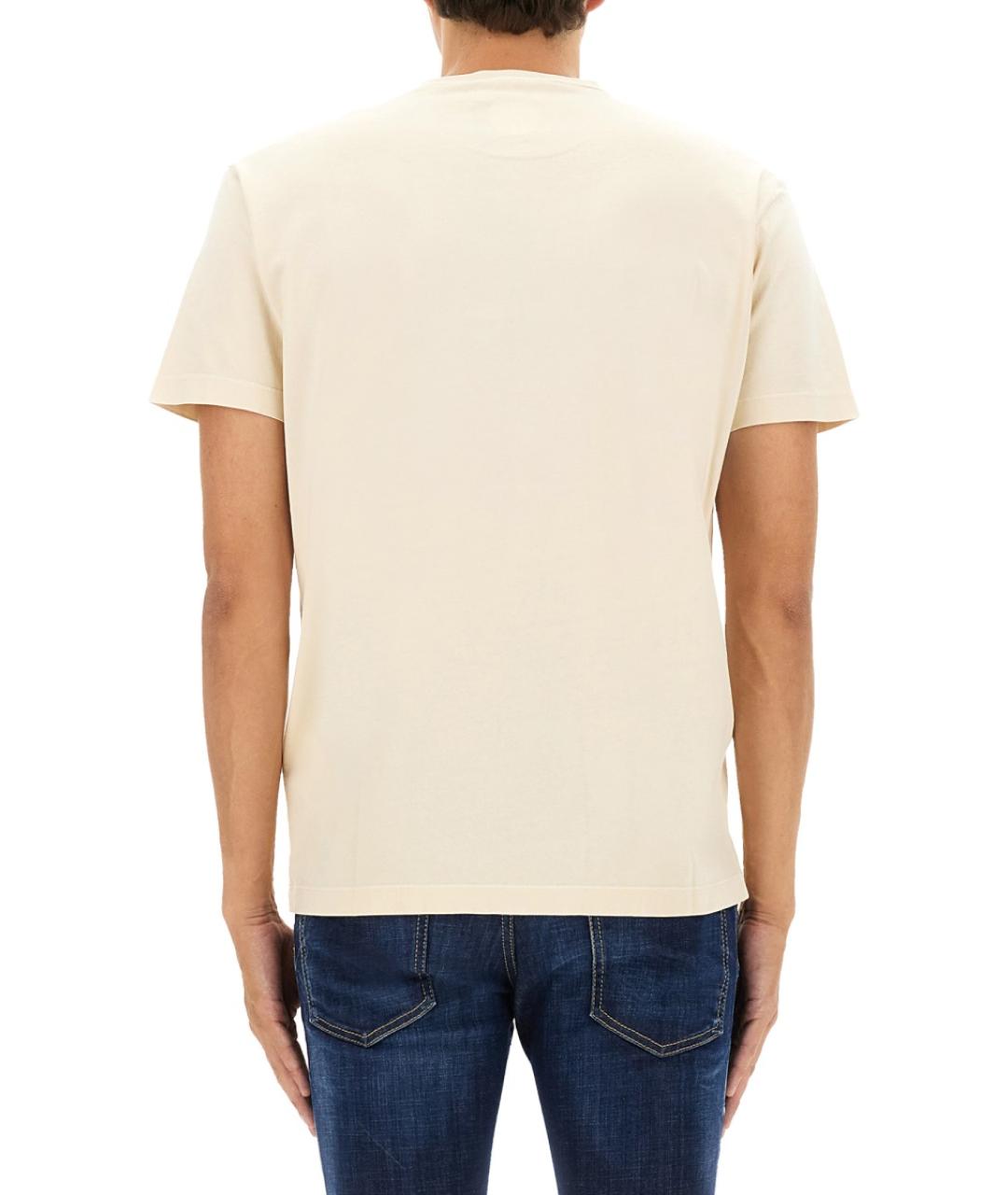 DSQUARED2 Бежевая хлопковая футболка, фото 3