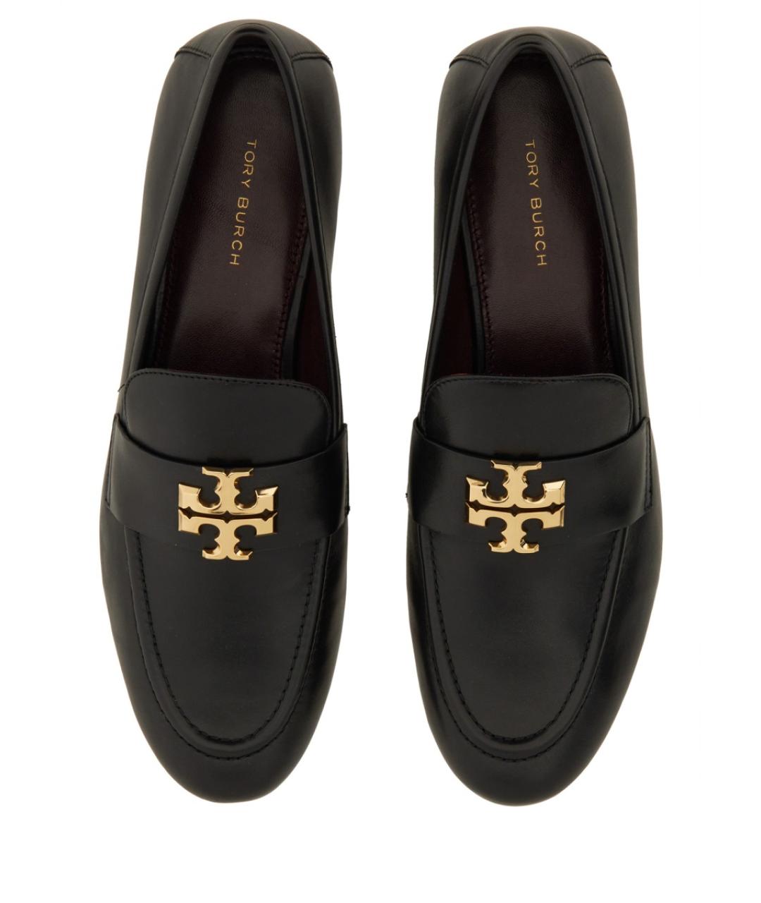 TORY BURCH Черные кожаные лоферы, фото 5