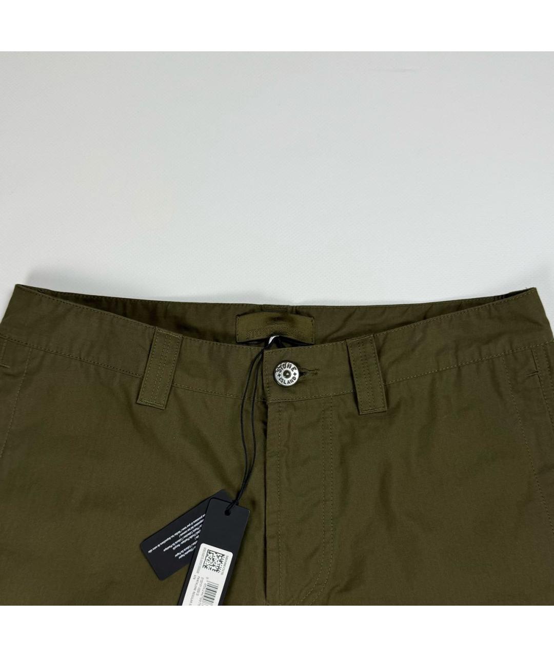 STONE ISLAND Хаки повседневные брюки, фото 3