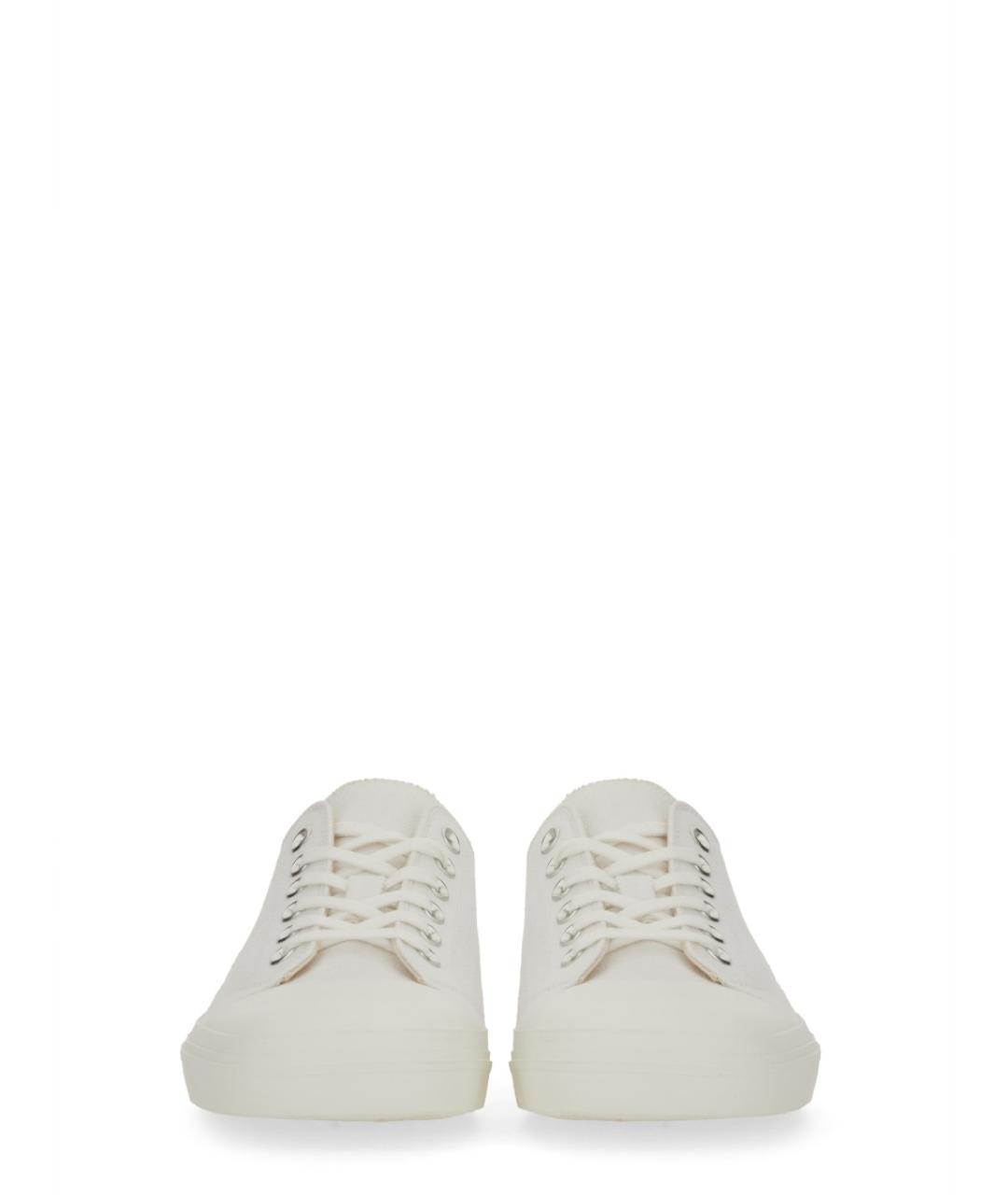 MOSCHINO Белые кожаные низкие кроссовки / кеды, фото 5