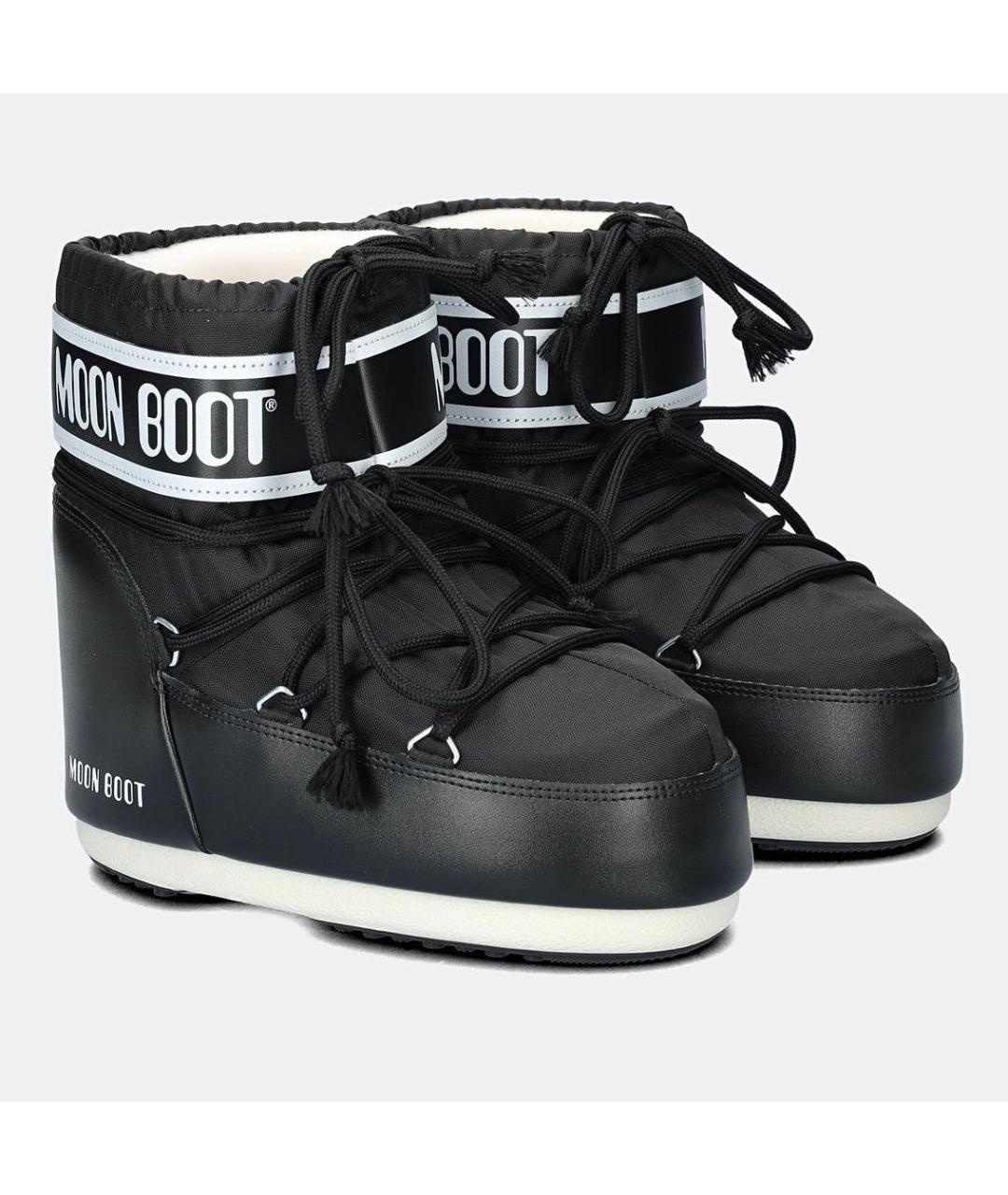 MOON BOOT Черные текстильные сапоги, фото 2