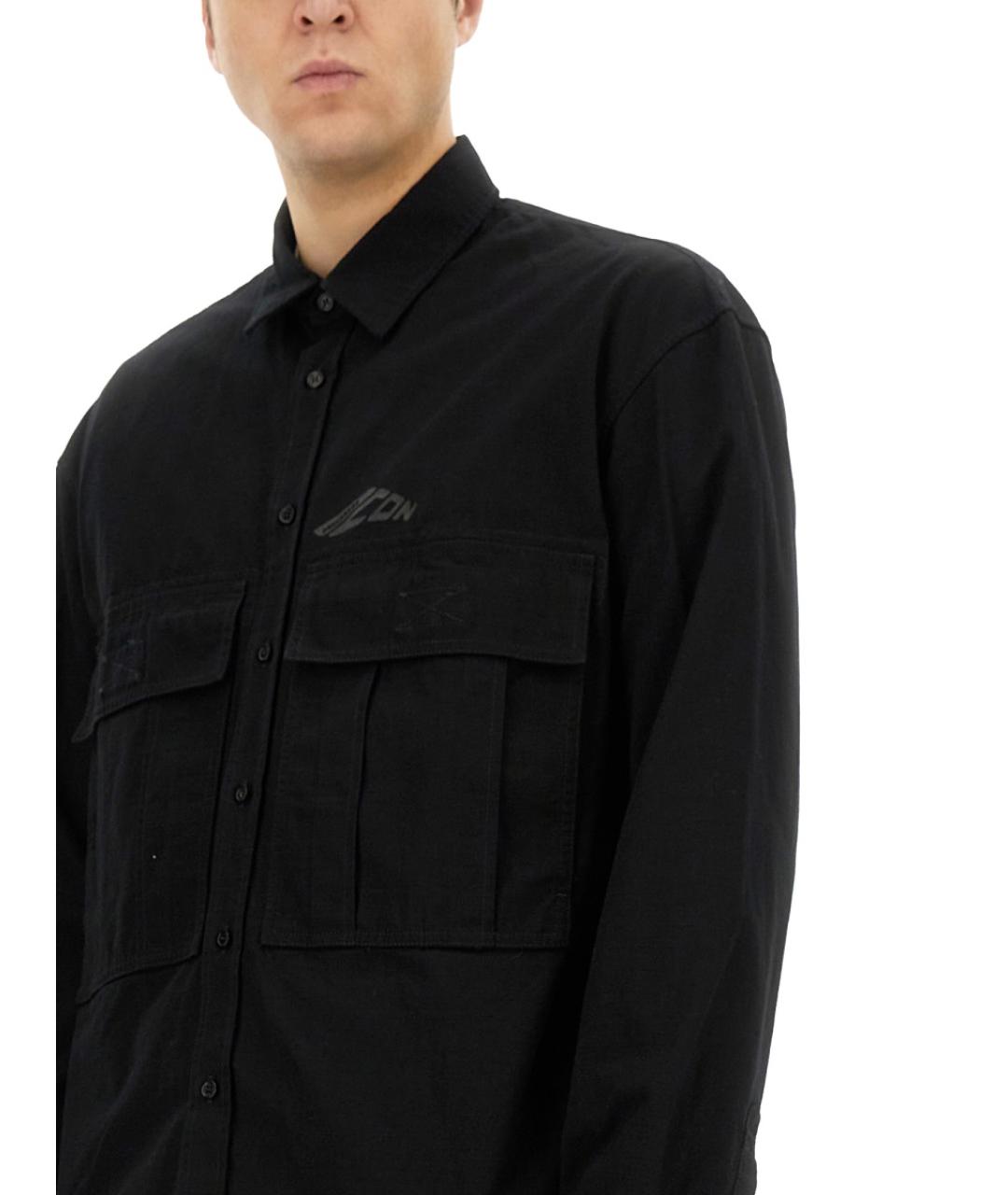 DSQUARED2 Черная хлопковая кэжуал рубашка, фото 4