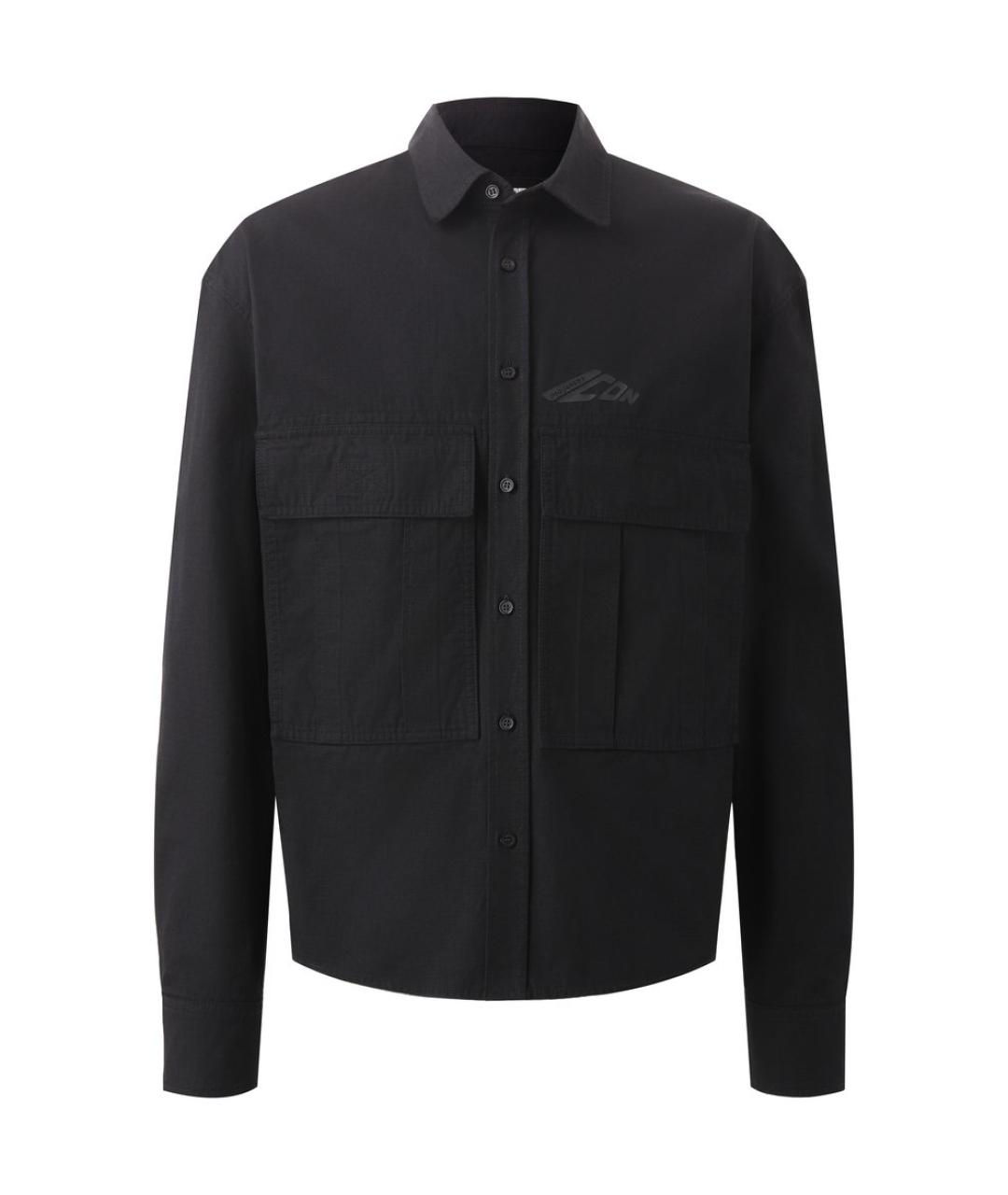 DSQUARED2 Черная хлопковая кэжуал рубашка, фото 1