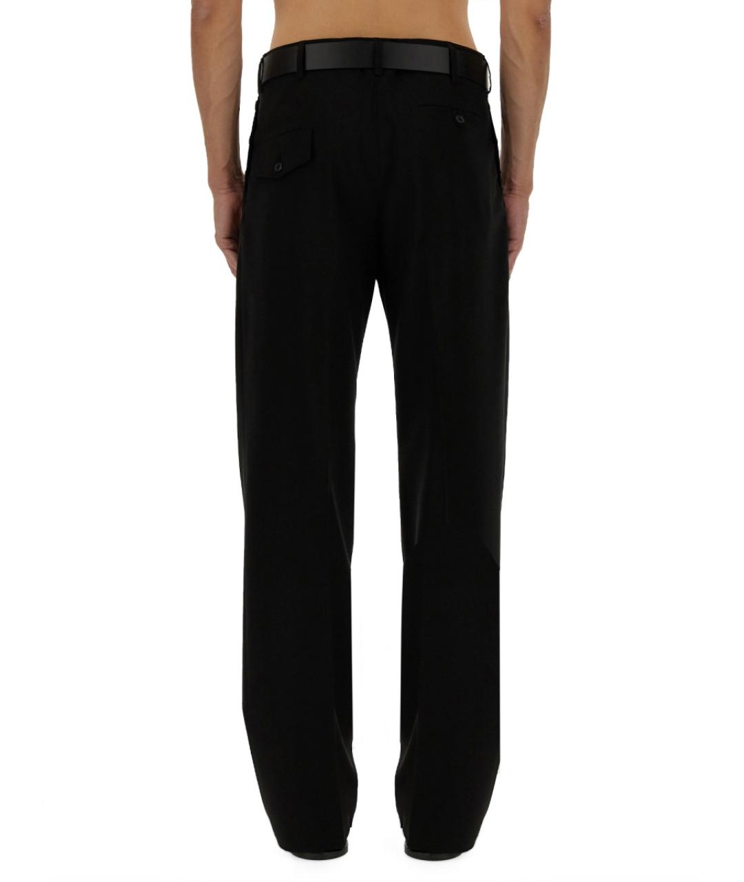 MOSCHINO Черные шерстяные повседневные брюки, фото 3