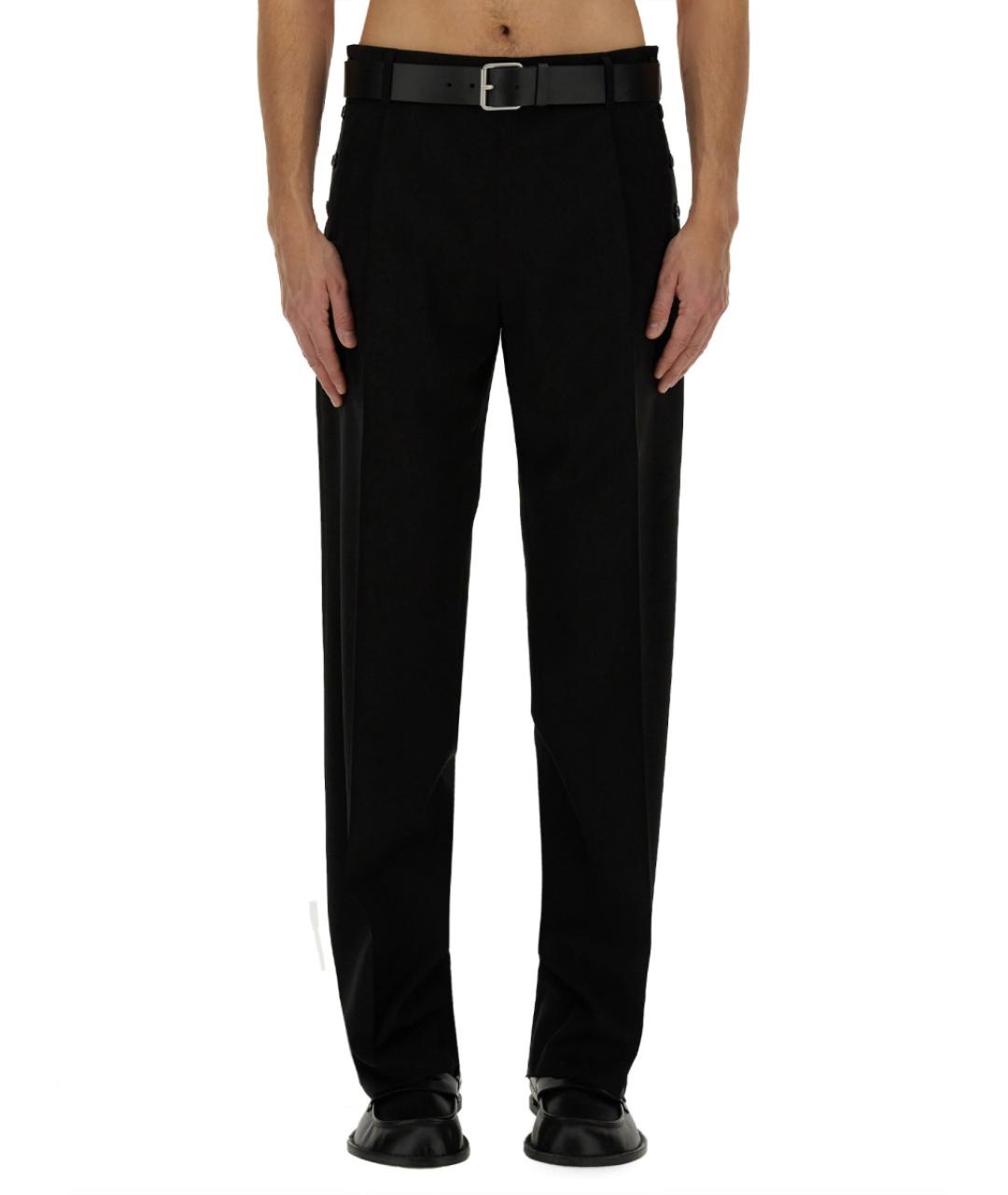 MOSCHINO Черные шерстяные повседневные брюки, фото 5