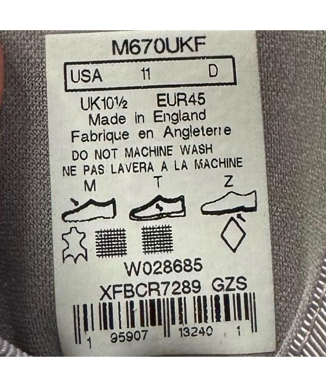 NEW BALANCE Серые замшевые низкие кроссовки / кеды, фото 5