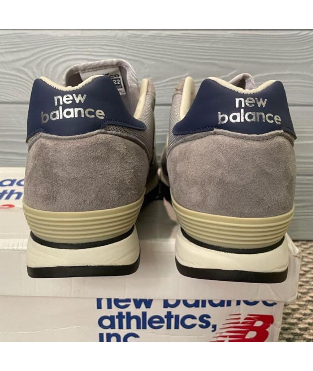 NEW BALANCE Серые замшевые низкие кроссовки / кеды, фото 4