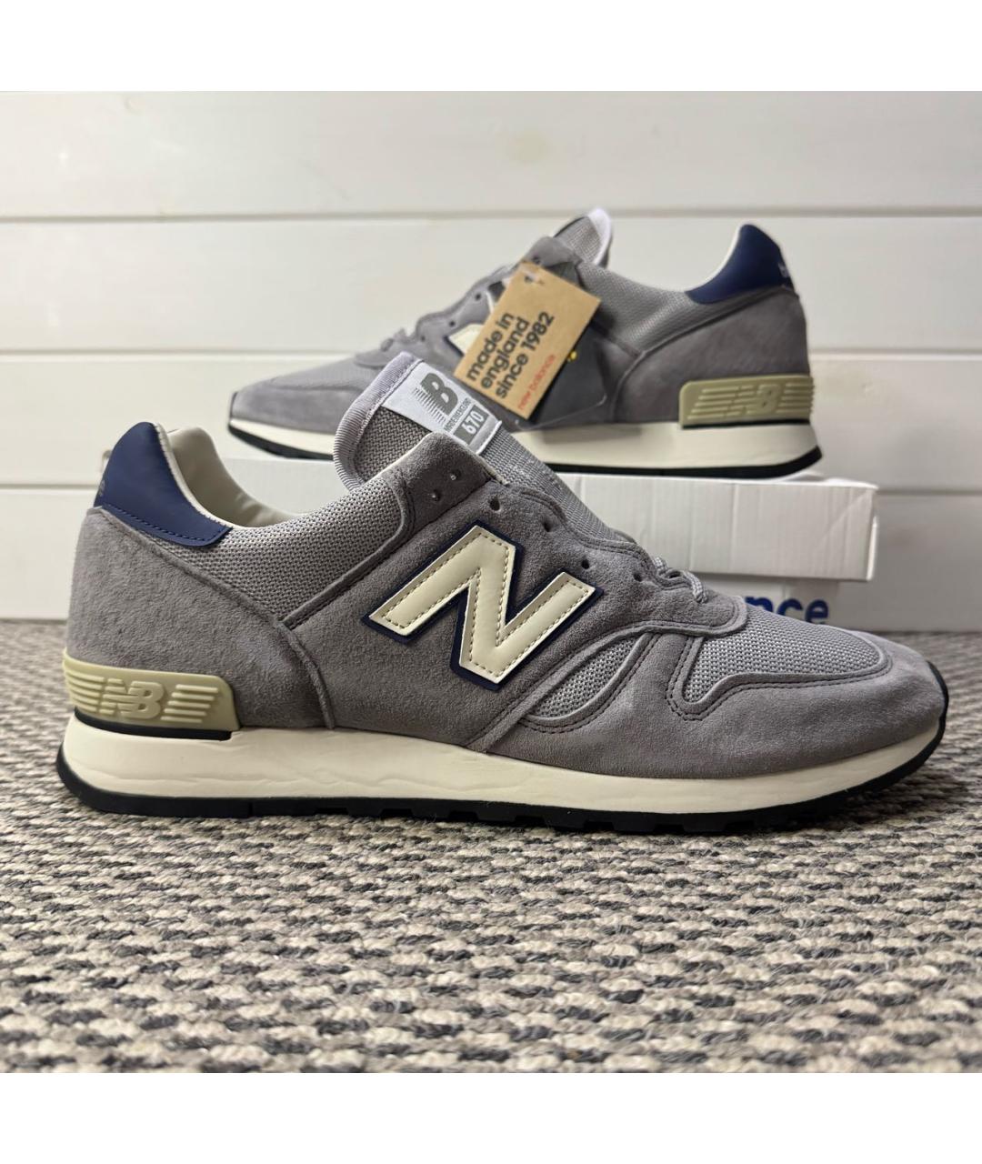 NEW BALANCE Серые замшевые низкие кроссовки / кеды, фото 9