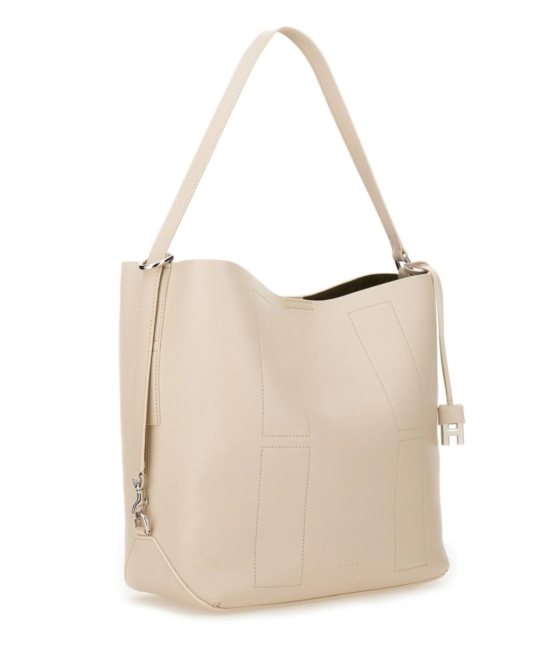 HOGAN Белая кожаная сумка тоут, фото 3