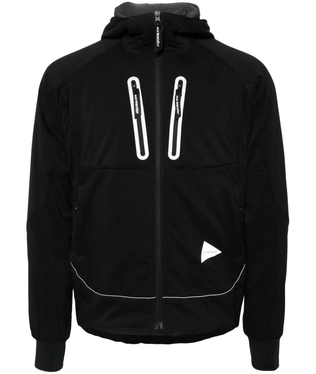 AND WANDER Черная полиэстеровая куртка, фото 1