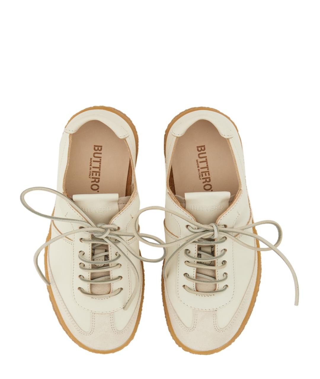BUTTERO Белые кожаные кроссовки, фото 5
