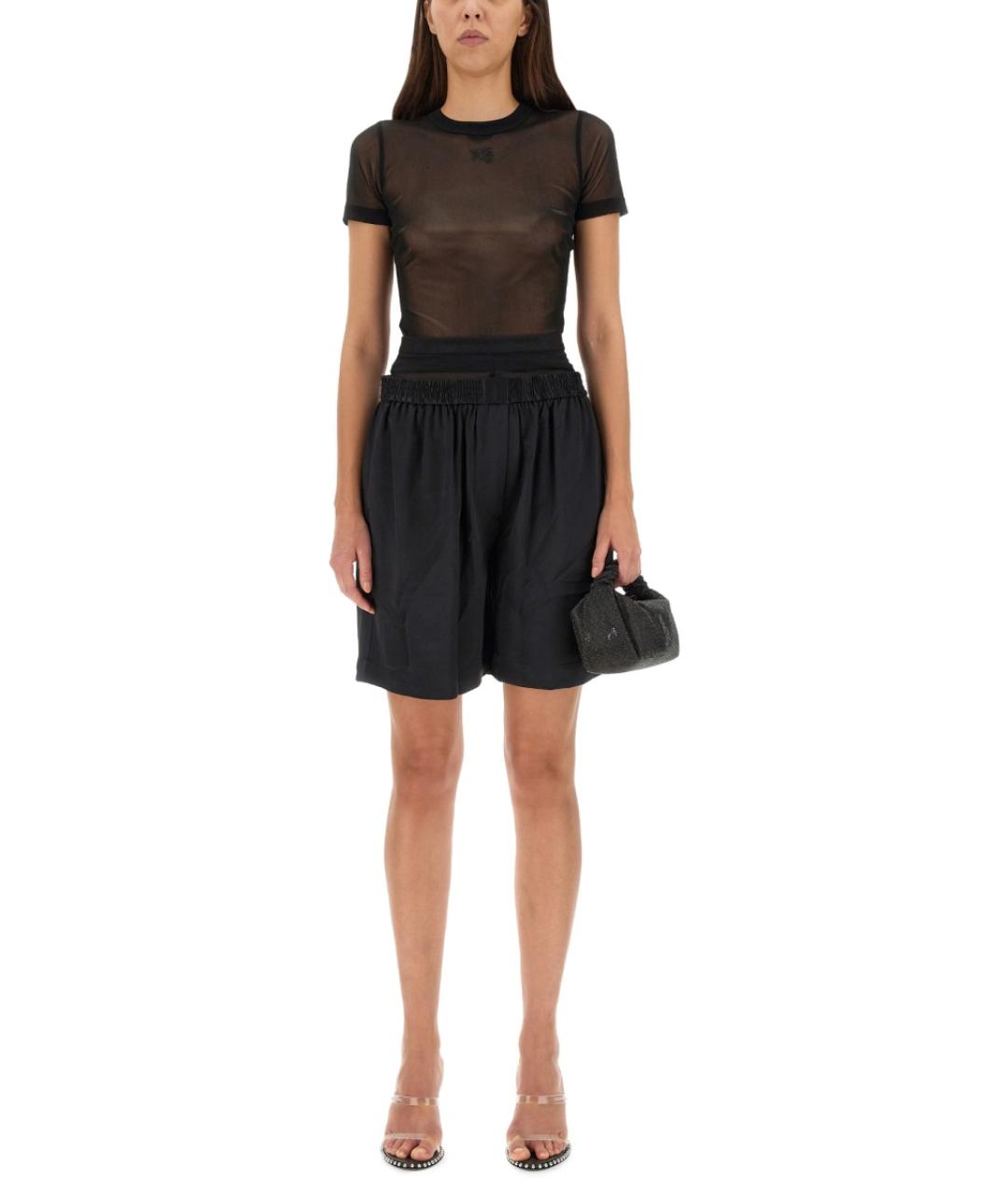 ALEXANDER WANG Черные шелковые шорты, фото 2