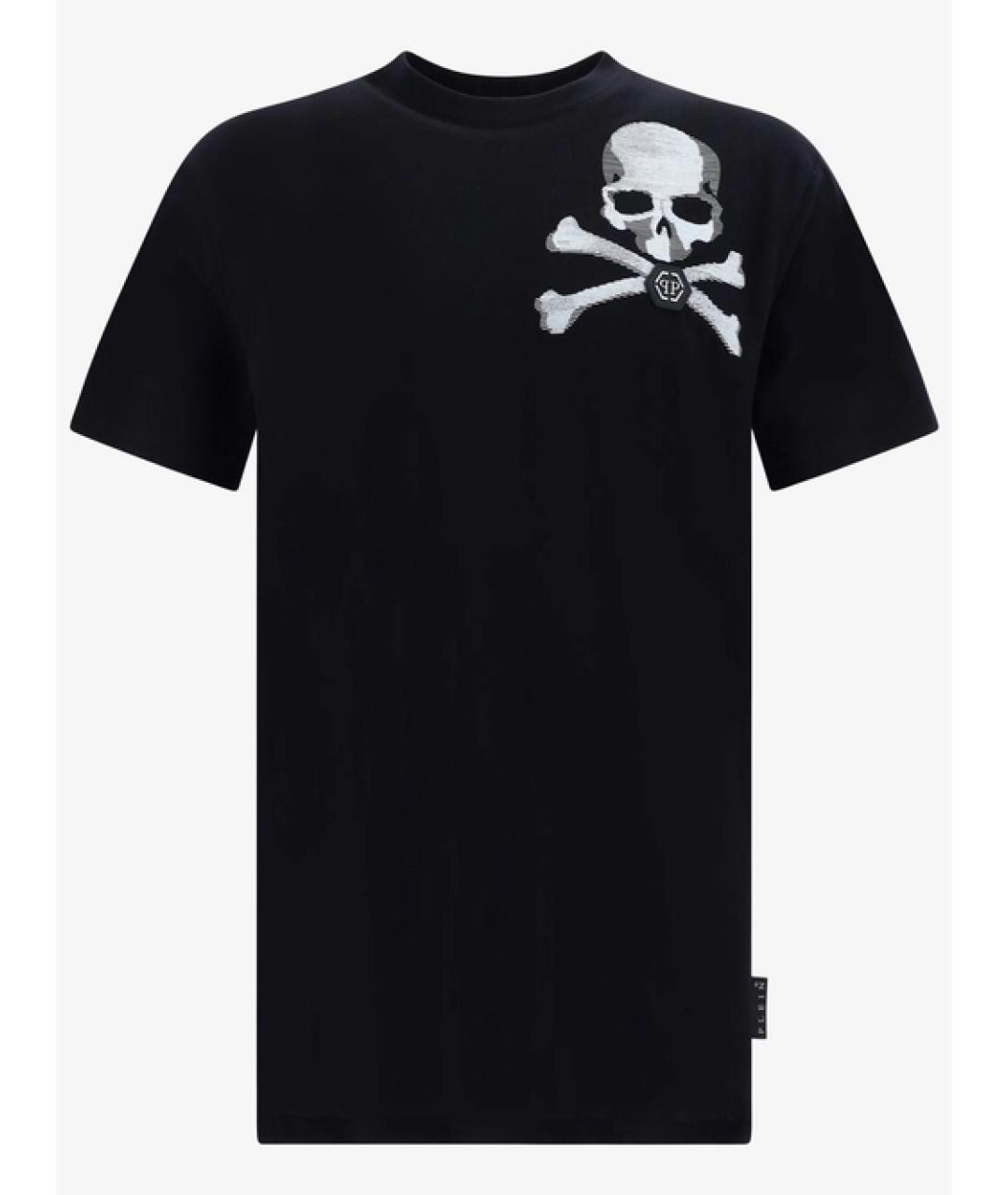 PHILIPP PLEIN Черная хлопковая футболка, фото 1