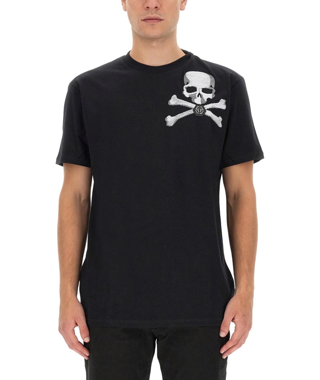 PHILIPP PLEIN Черная хлопковая футболка, фото 5