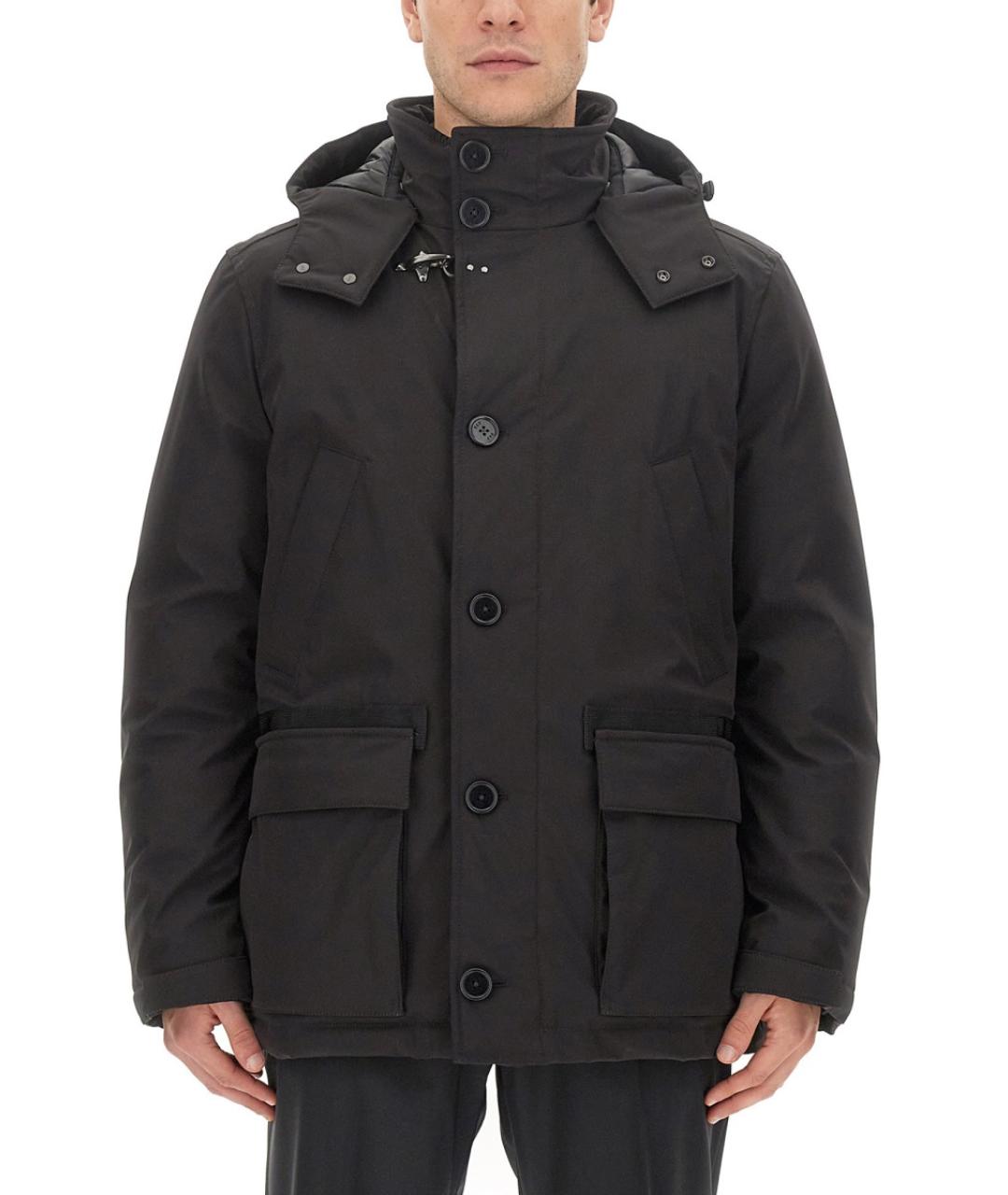 FAY Черная полиамидовая парка, фото 5