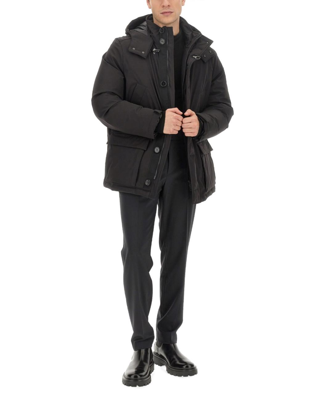 FAY Черная полиамидовая парка, фото 2