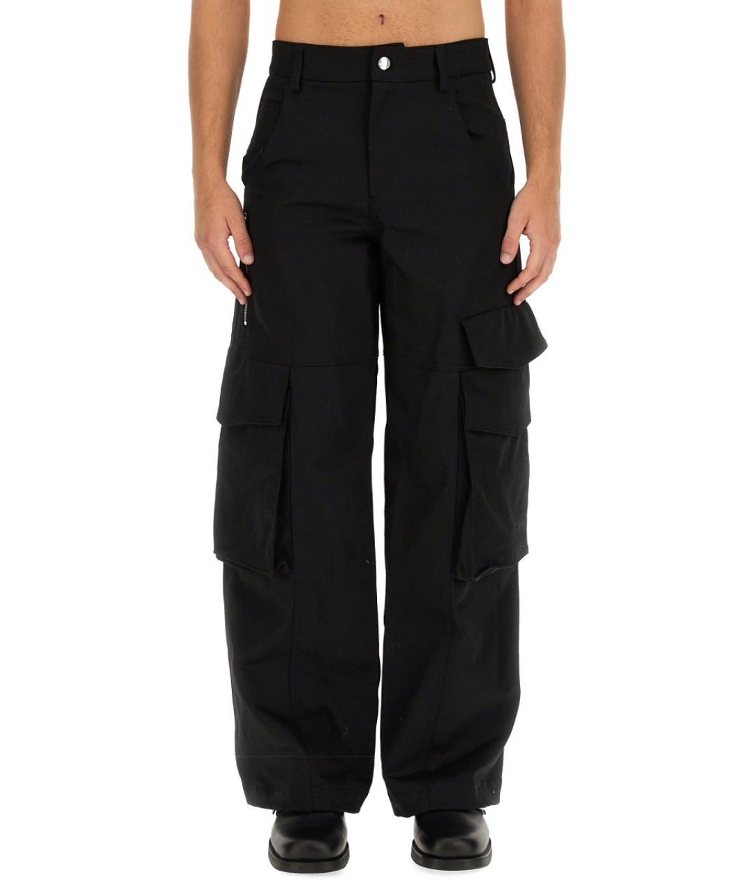 GCDS Черные хлопковые повседневные брюки, фото 5