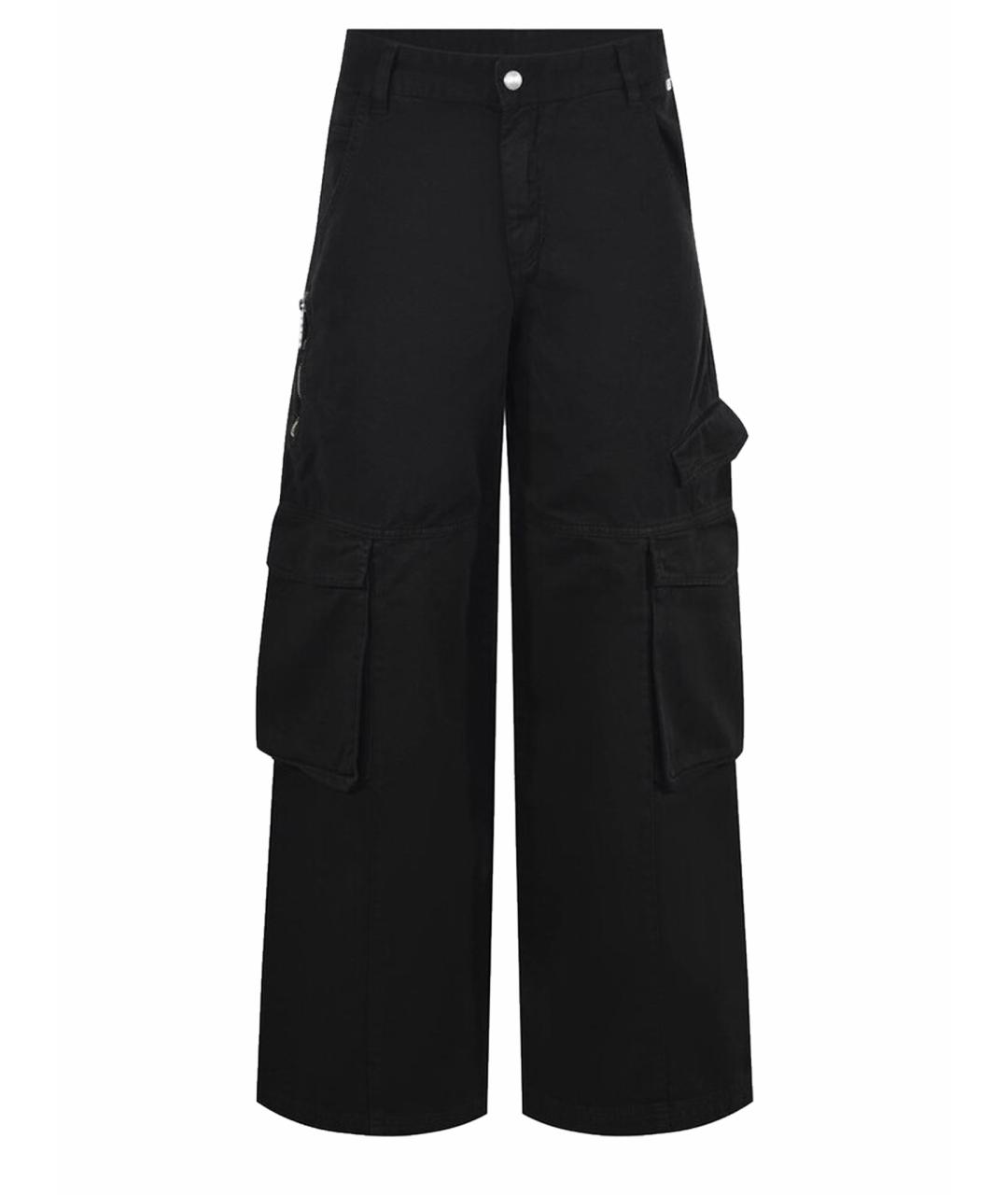 GCDS Черные хлопковые повседневные брюки, фото 1