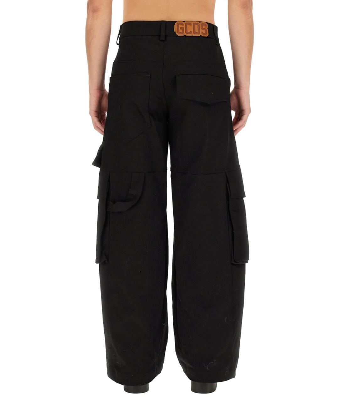GCDS Черные хлопковые повседневные брюки, фото 3
