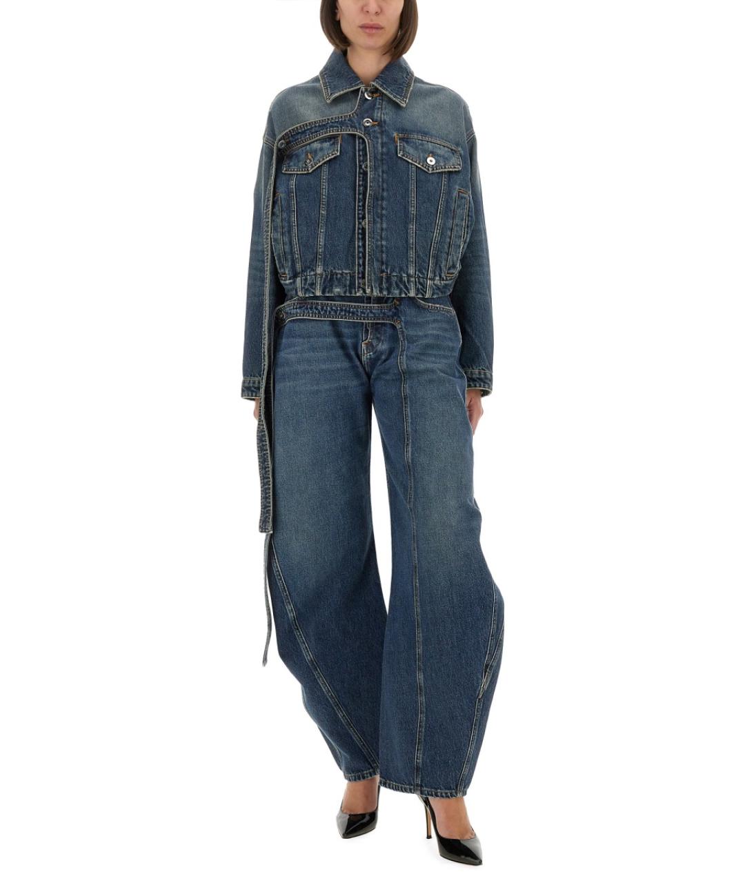 JEAN PAUL GAULTIER Синие хлопковые джинсы клеш, фото 2