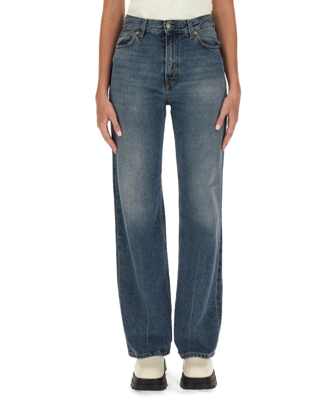 HAIKURE Синие хлопковые джинсы клеш, фото 5