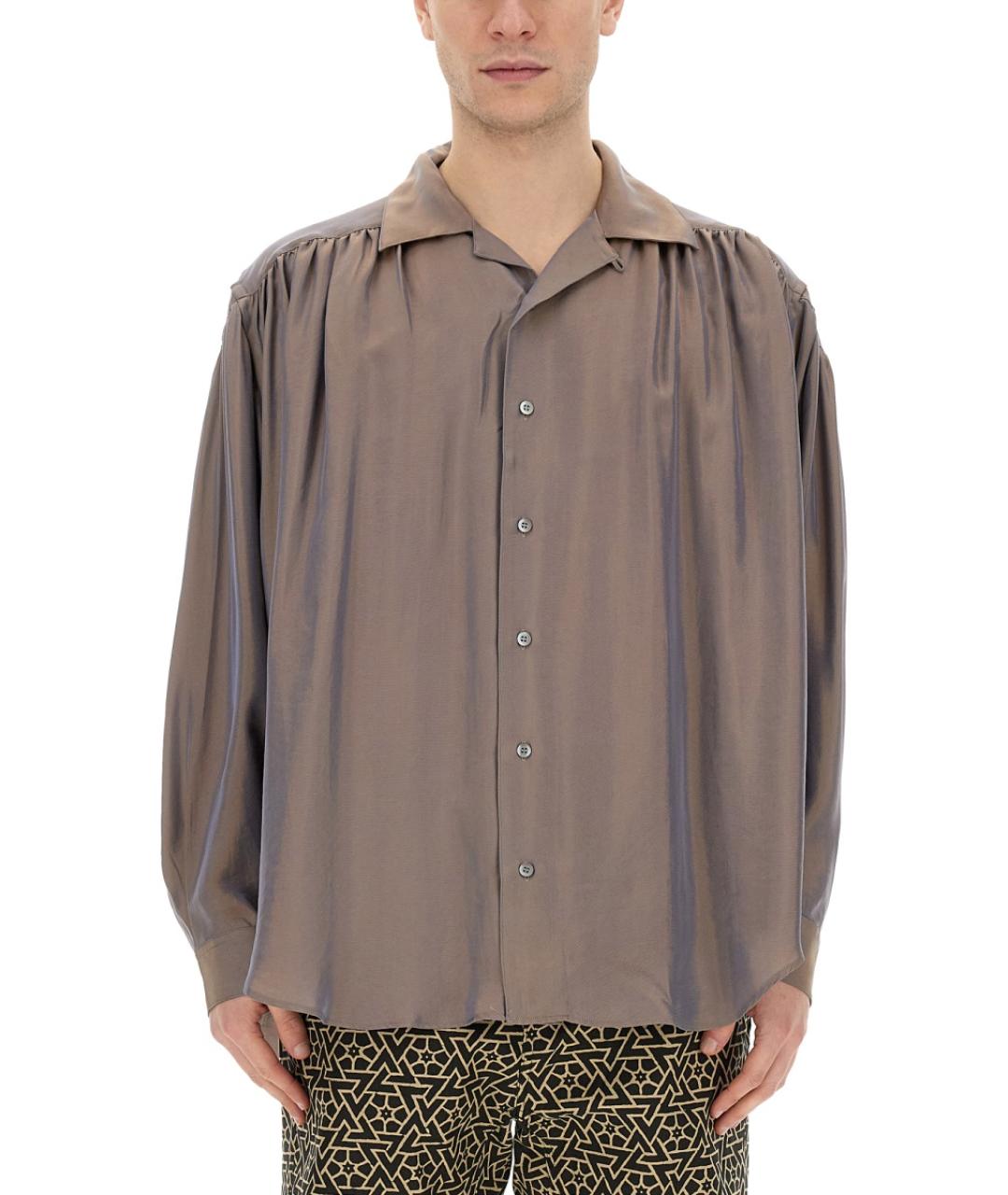 AïE Розовая хлопковая кэжуал рубашка, фото 5