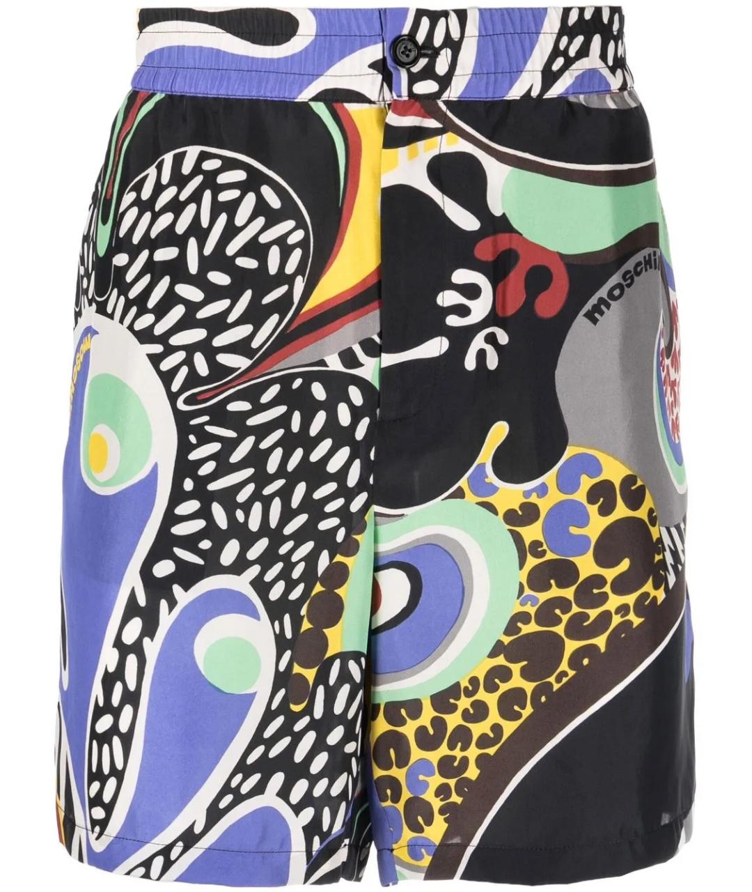 MOSCHINO Мульти шелковые шорты, фото 1