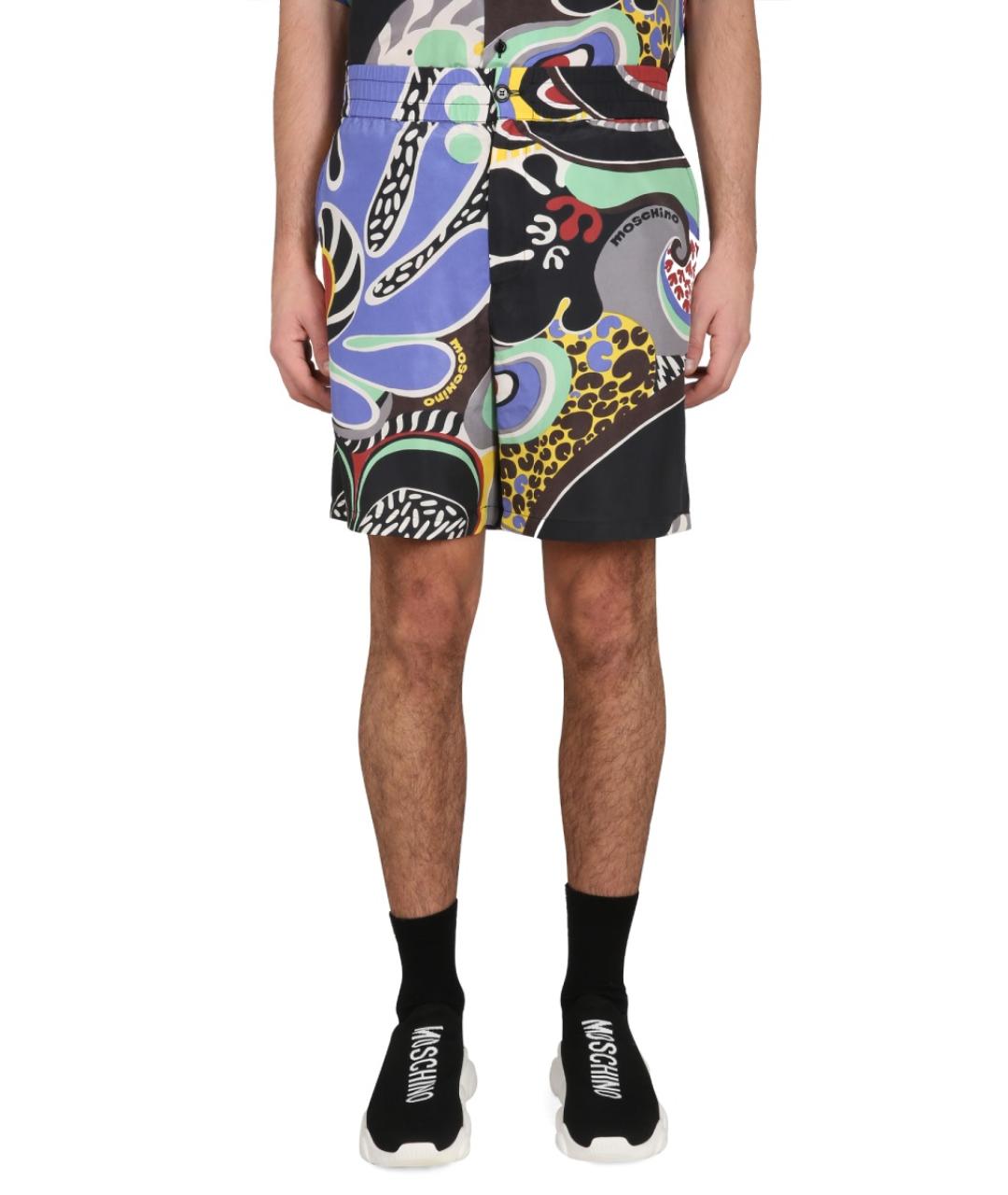 MOSCHINO Мульти шелковые шорты, фото 2
