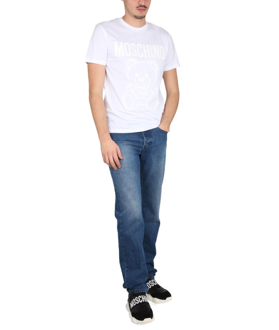 MOSCHINO Белая хлопковая футболка, фото 2