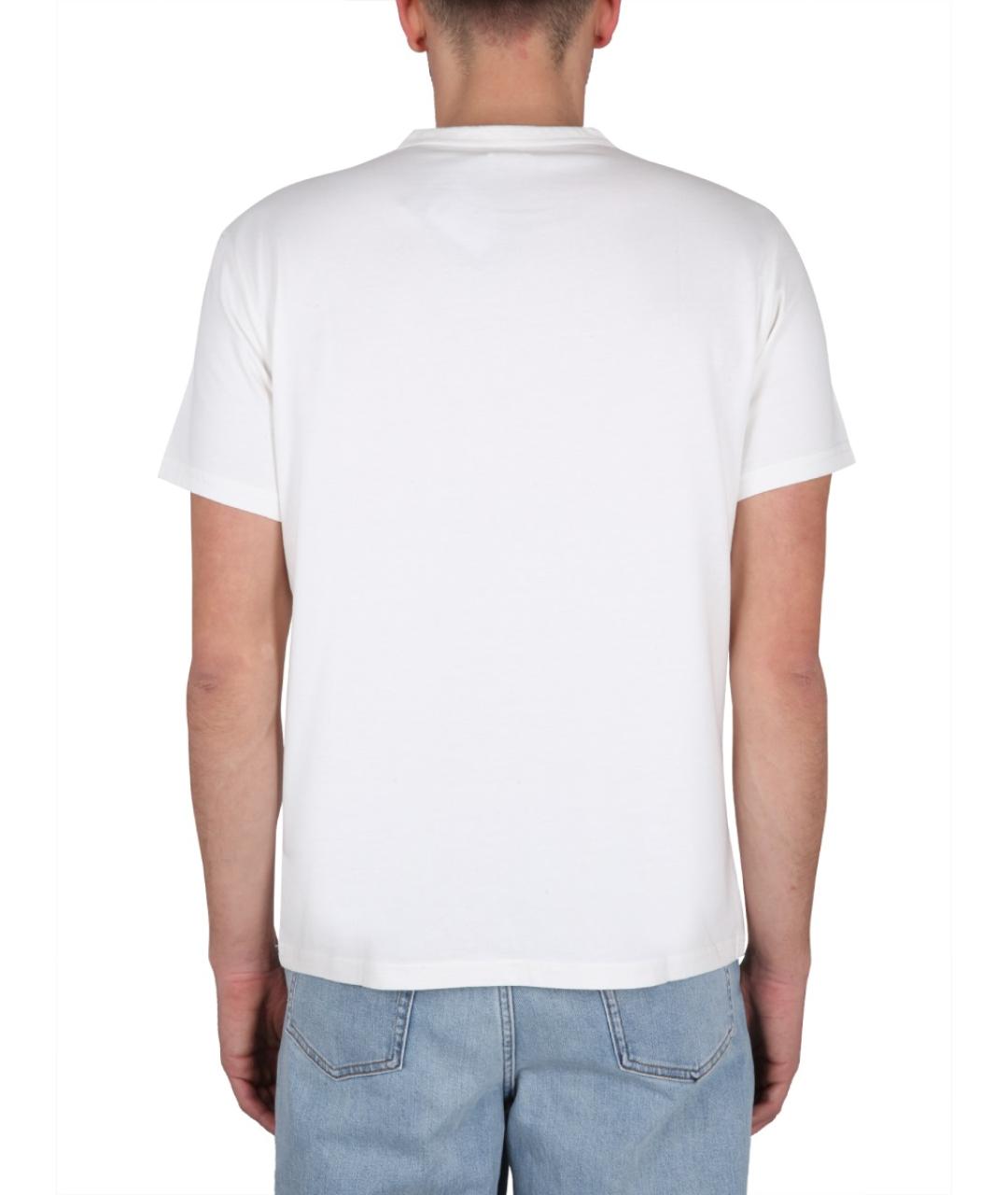 FAY Белая хлопковая футболка, фото 3