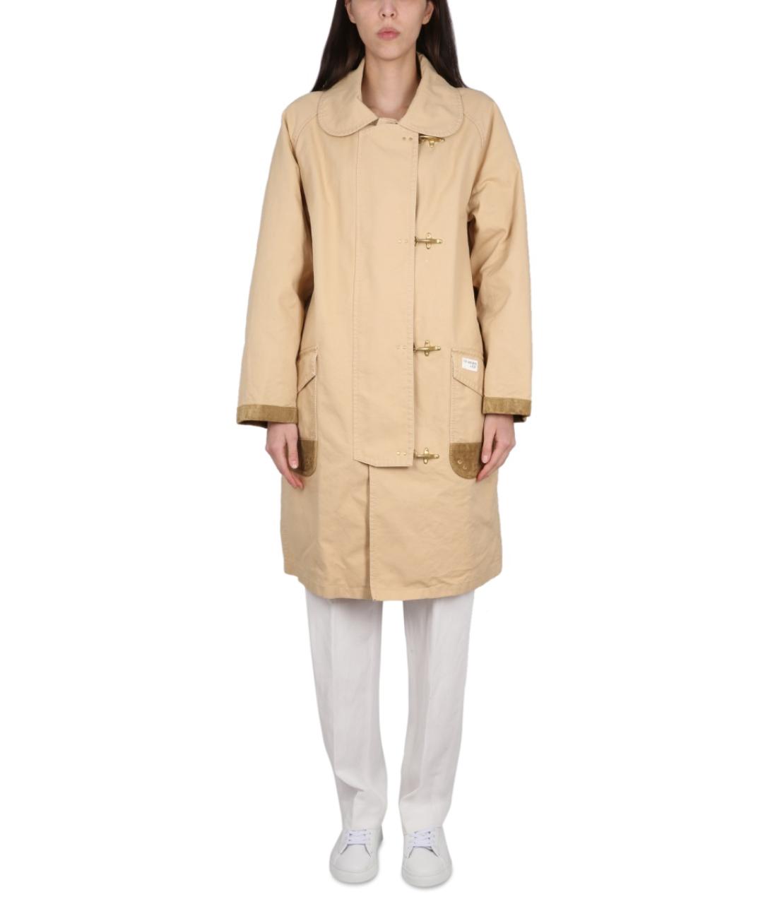 FAY Бежевый хлопковый тренч/плащ, фото 5