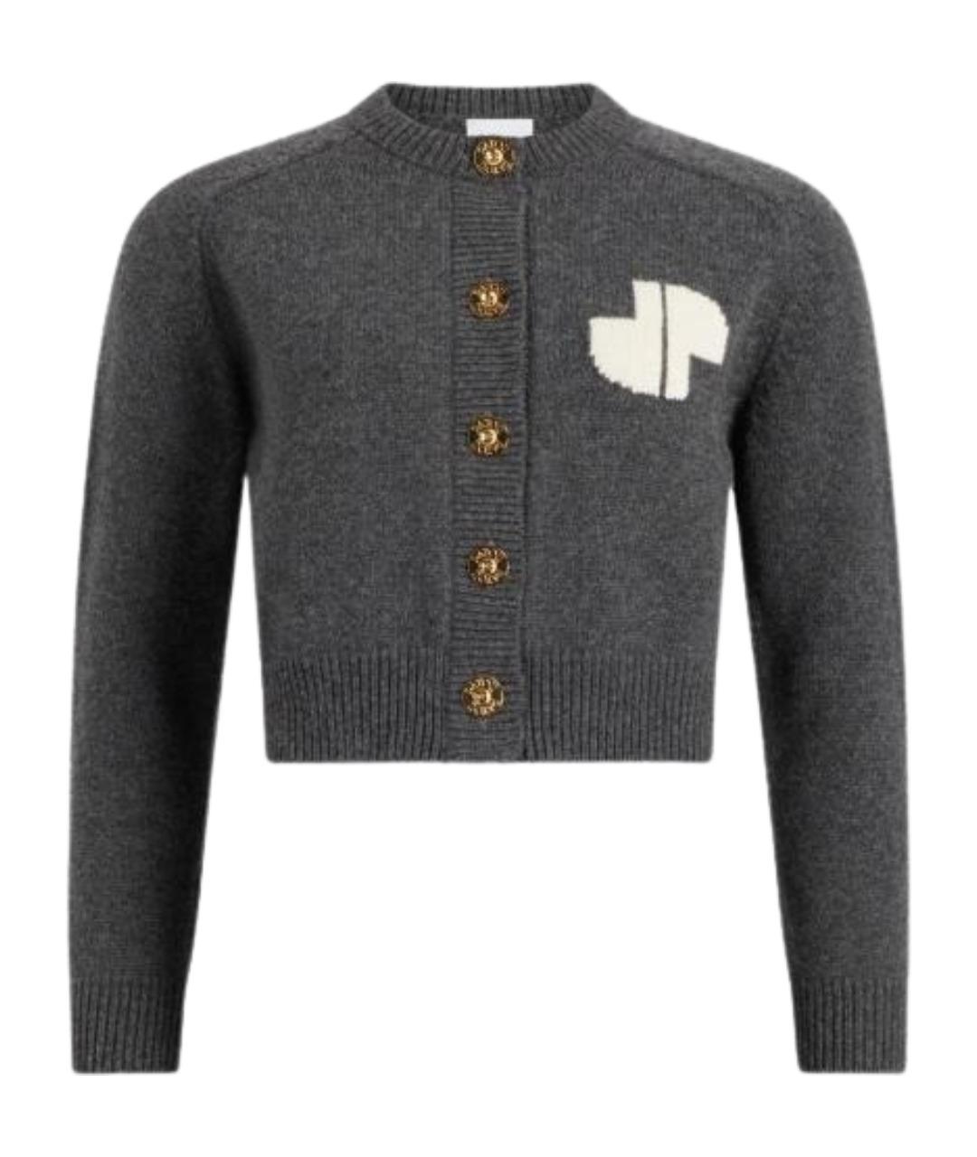 PATOU Серый шерстяной кардиган, фото 1