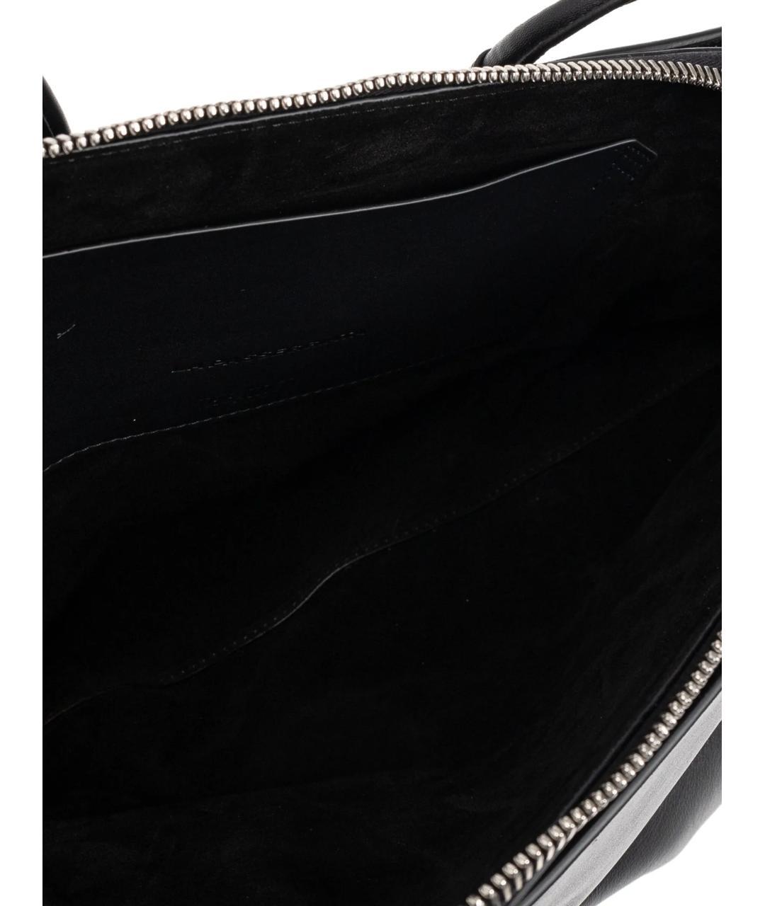 THE ATTICO Черная кожаная сумка тоут, фото 4