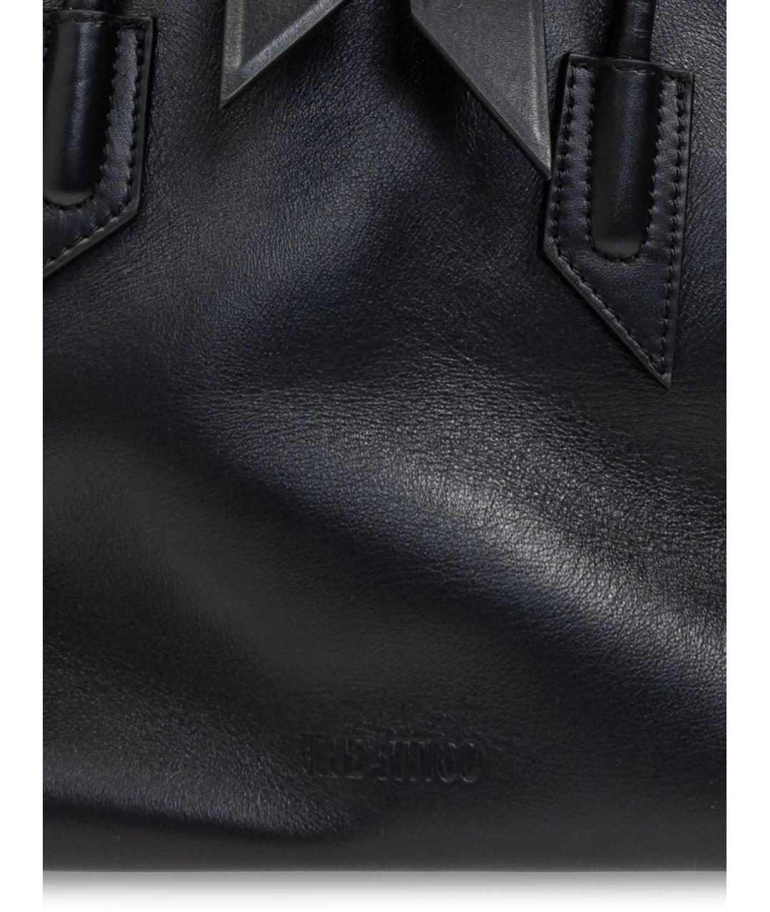 THE ATTICO Черная кожаная сумка тоут, фото 5