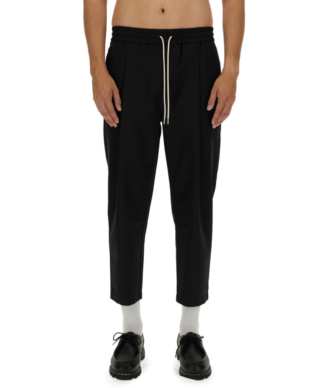 Drole de Monsieur Черные полиэстеровые повседневные брюки, фото 5