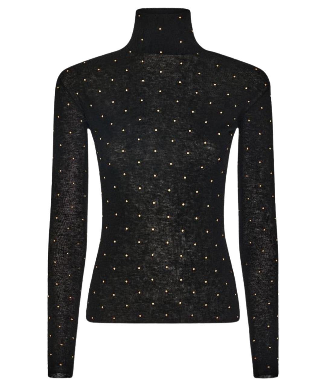 PACO RABANNE Черная шерстяная водолазка, фото 1