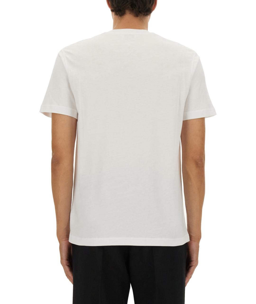 MOSCHINO Белая хлопковая футболка, фото 4