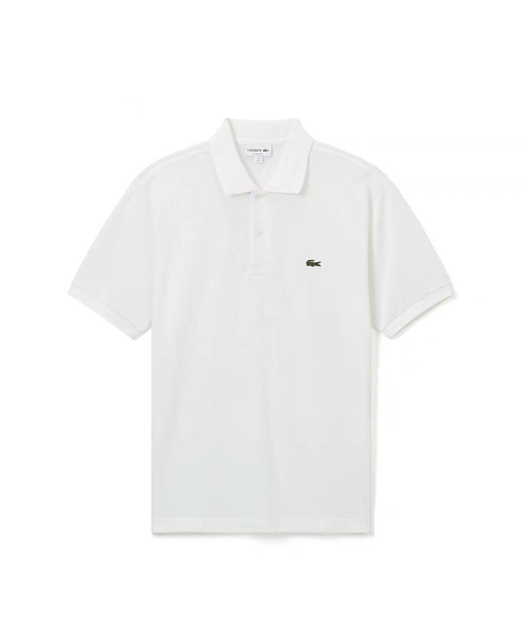 LACOSTE Белое хлопковое поло с коротким рукавом, фото 1