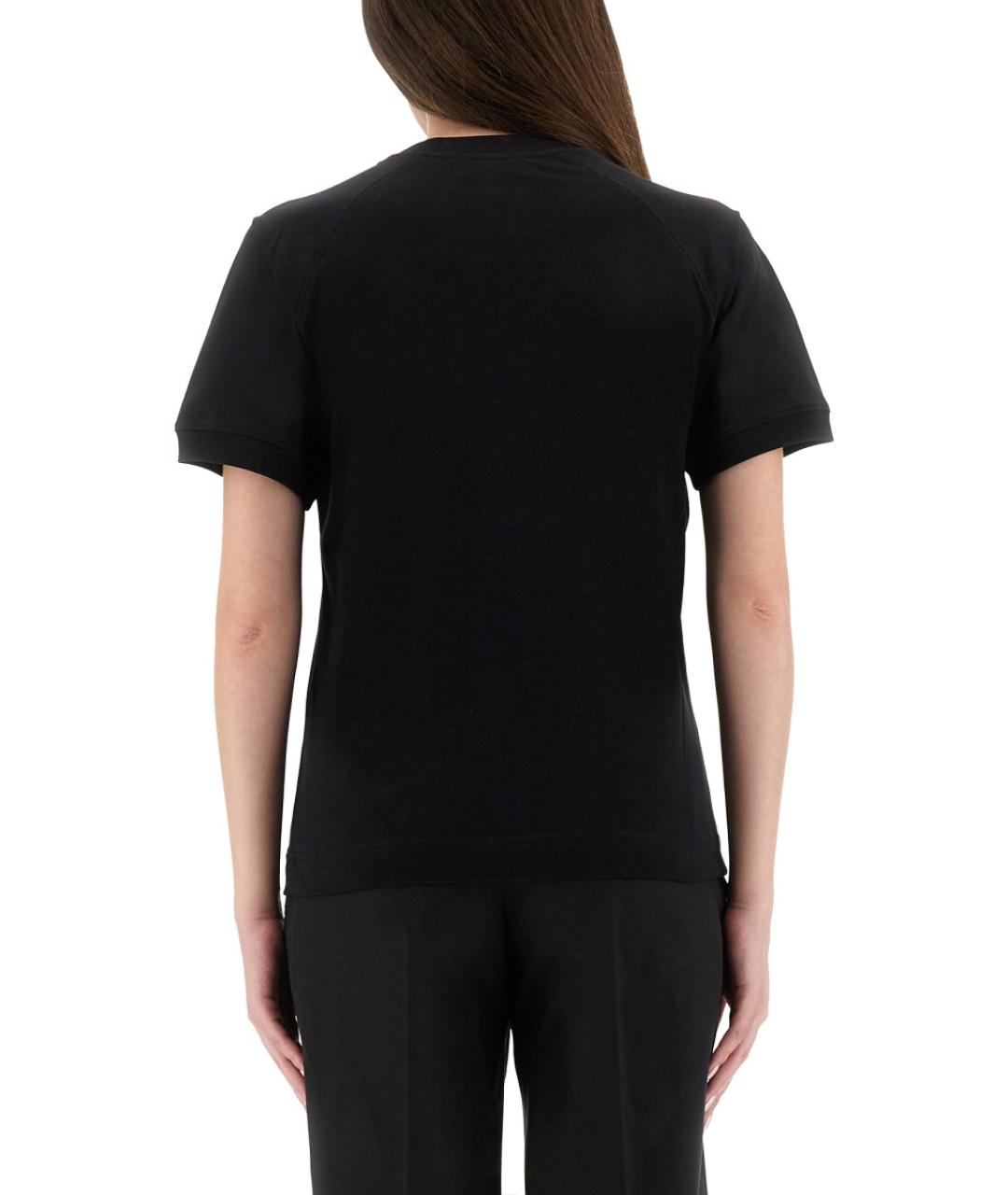 MOSCHINO Черная хлопковая футболка, фото 3