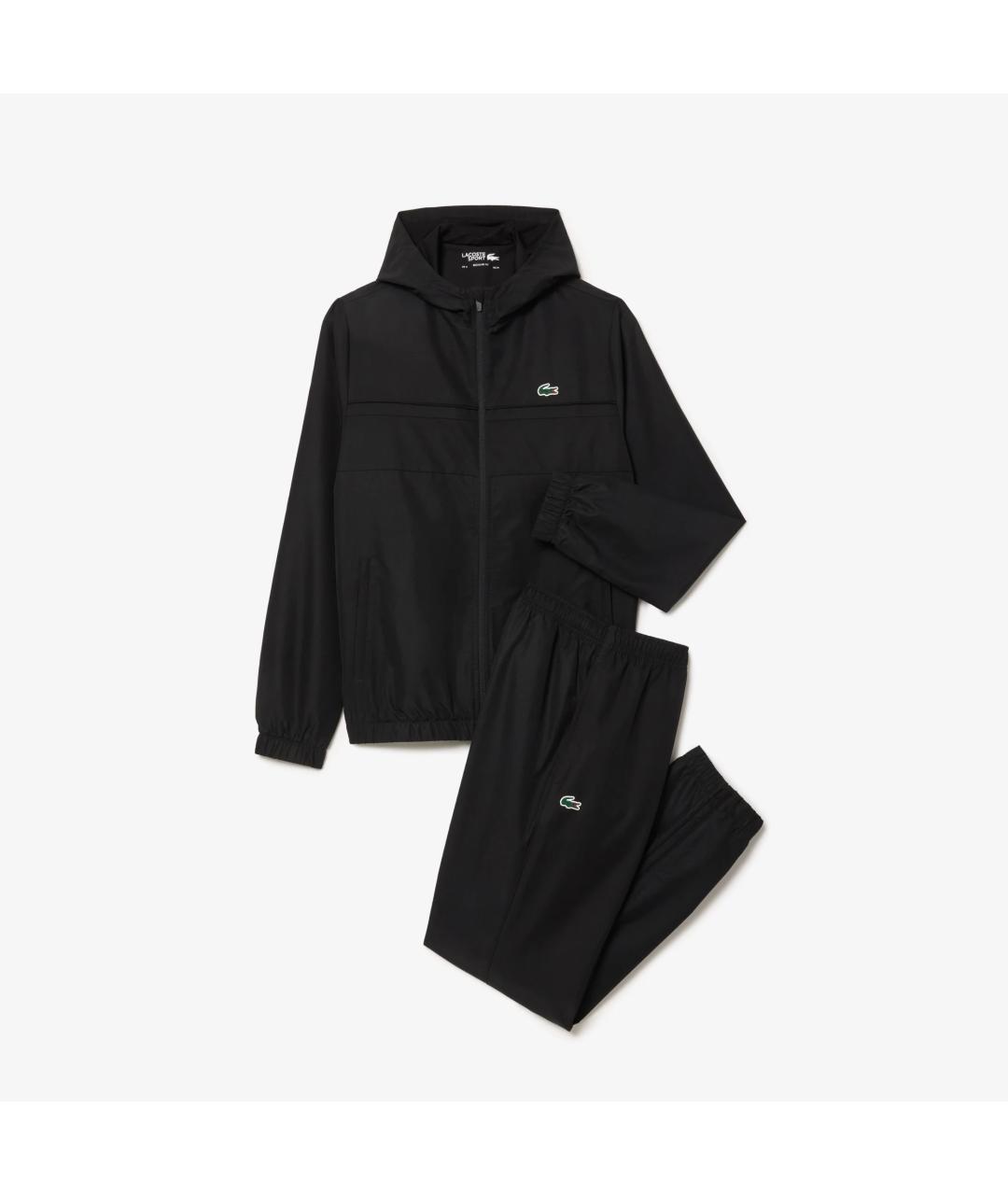 LACOSTE Черный полиэстеровый спортивный костюм, фото 5