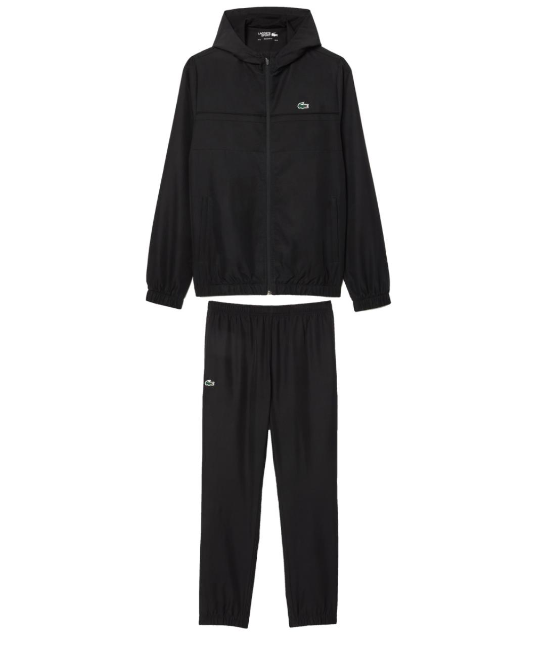 LACOSTE Черный полиэстеровый спортивный костюм, фото 1