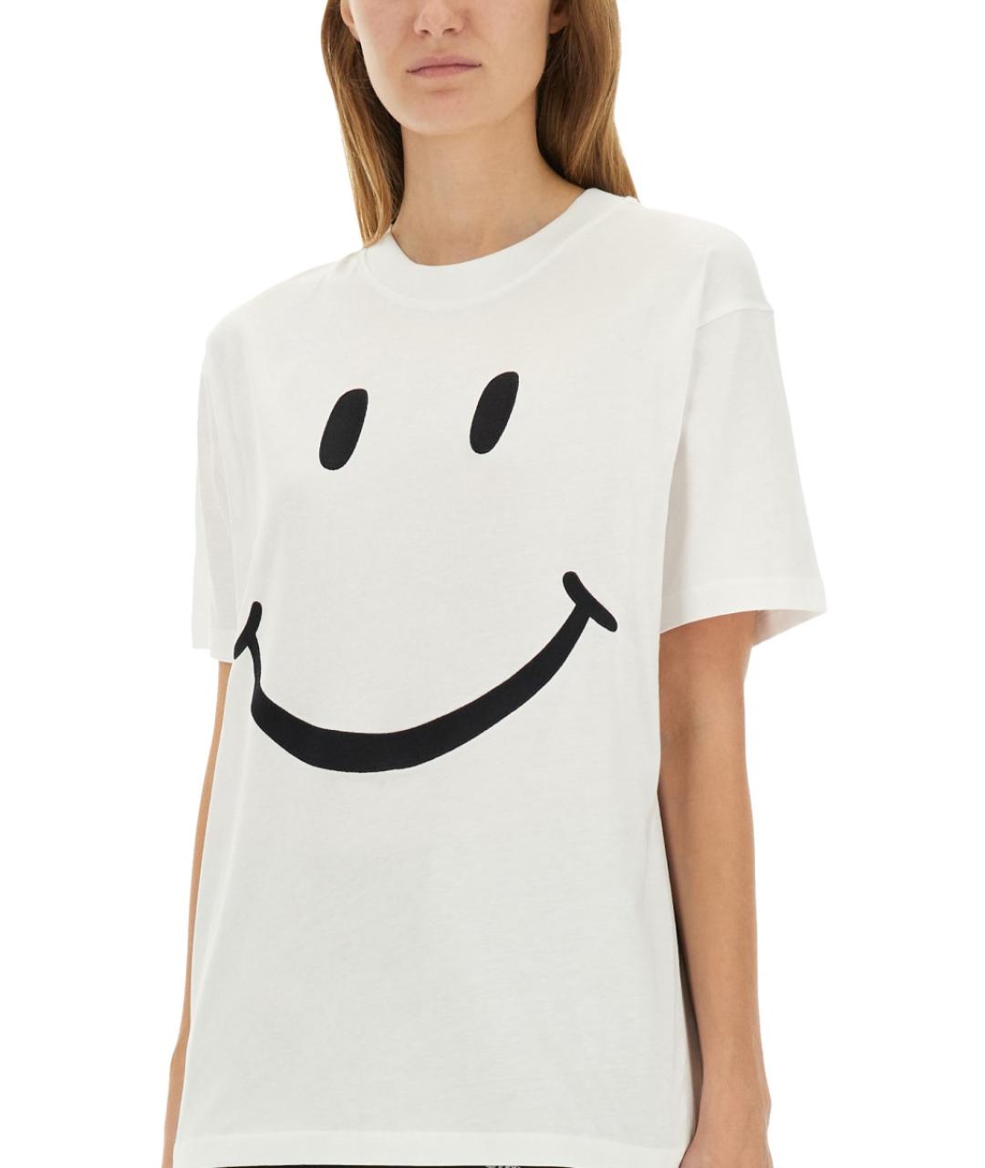 MOSCHINO Белая хлопковая футболка, фото 4