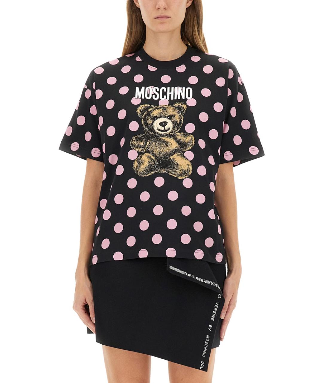 MOSCHINO Мульти хлопковая футболка, фото 2